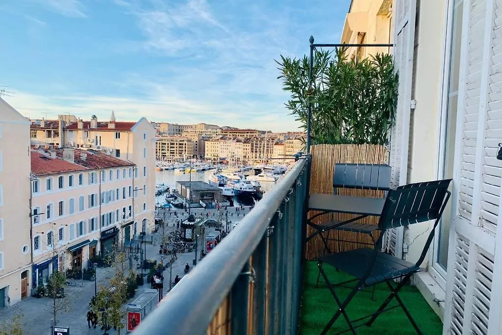 Le Phoceen : T4 Balcon Vue Vieux-Port Marsilya 0*,  Fransa